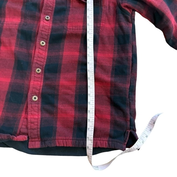Redhead Shirt Jacket Shacket Men’s M Fleece Lined Red Buffalo Print Flannel Coat - Picture 15 of 15